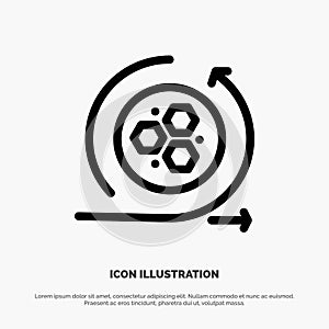 Modeling, Api, Modeling, Science Line Icon Vector
