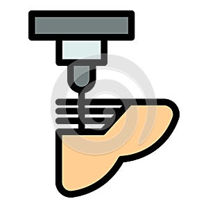 Modeling bioprinting icon vector flat