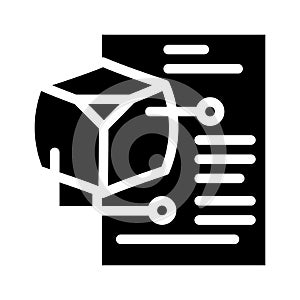 modeling data science glyph icon vector illustration