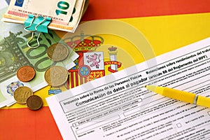 Modelo 145 spanish tax form dedicated to personal income tax IRPF photo
