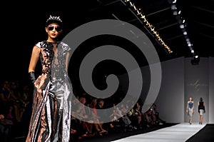 Models are doing a fashion show by Ivan Gunawan at the Jakarta Fashion Week