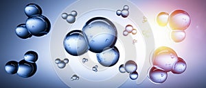 Models of water molecules - 3D