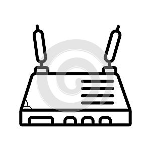 Modem icon. Element of computer part for mobile concept and web