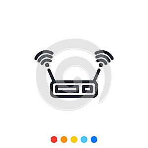 Modem router icon,Vector and Illustration