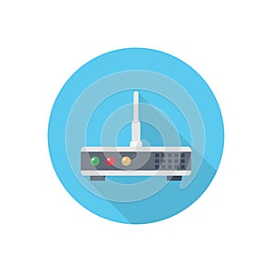 Modem vector flat colour icon