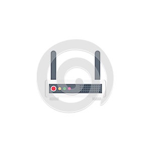 Modem vector flat colour icon