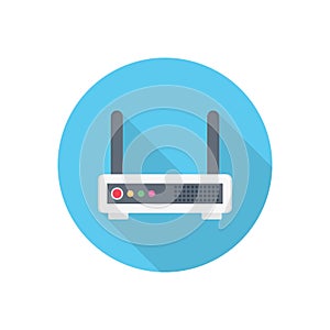 Modem vector flat colour icon