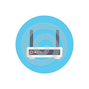 Modem vector flat colour icon