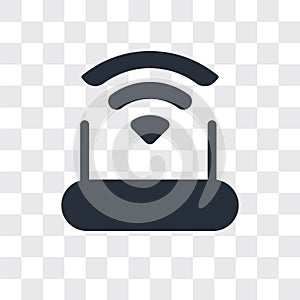 Modem vector icon on transparent background, Modem logo design