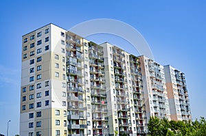 Moden flat apartment building, house