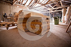 Modenr carpenter's workshop space with tools and machines