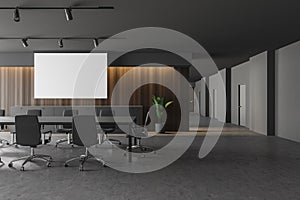 Moder stylish design conference room in office building. Mock up poster