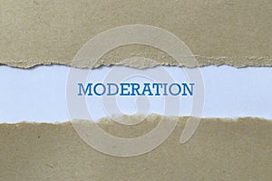 Moderation on paper