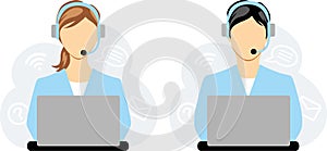 Moderator. Flat icons for design