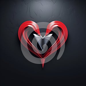 modern 3D logo of a valiants hearts, minimal