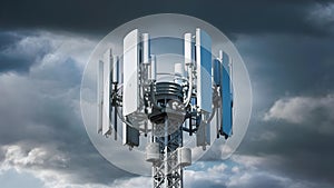 Modern 5G Tower Rises Above, Powering Connectivity. Concept 5G, Modern Technology, Connectivity,