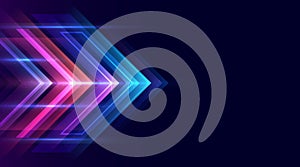 Modern abstract arrows. Colourful dynamic motion. Technology movement pattern for banner or poster design. Vector EPS10