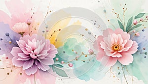 Modern Abstract Art of Four Seasons in Quadrants with Mixed Styles and Painted Textures photo