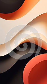 Modern Abstract Artwork with Sharp Angular Shapes and Soft Curves AI Generated