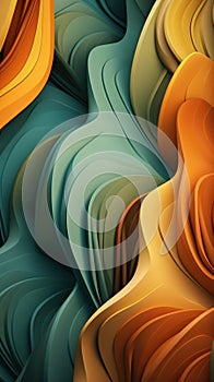 Modern Abstract Artwork with Sharp Angular Shapes and Soft Curves AI Generated