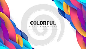 Modern Abstract Background Design with Colorful Fluid and Liquid Shapes