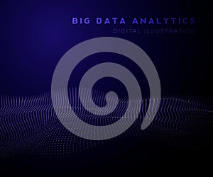 Modern Abstract background design concept. Big data dotted background, dotted wave wallpaper