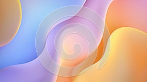 Modern abstract background featuring a harmonious blend of pastel colors, creating smooth, flowing shapes that evoke a sense of