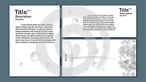 Modern abstract background with polygon and circle shape. Template design in gray tone for business presentation, cover design, c