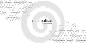 Modern abstract background with triangle and hexagon shapes pattern. Triangular geometric texture for header, web banner