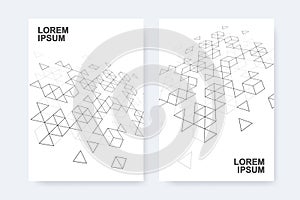 Modern abstract background with triangle and hexagon shapes pattern. Triangular geometric texture for header, web banner