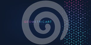 Modern abstract background with triangle and hexagon shapes. Triangular geometric texture for header, web banner