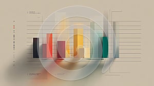 Modern Abstract Bar Chart Data Visualization