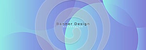 Modern abstract blue circle banner background.