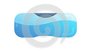 Modern Abstract Blue Shape Icon Fluid, vector design Generative AI