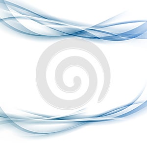 Modern abstract blue smooth swoosh wave background