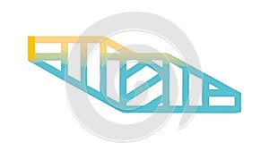 Modern Abstract Bridge Vector Icon for Connection Infrastructure, vector design Generative AI