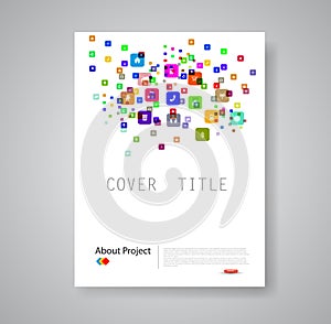 Modern abstract brochure book flyer design