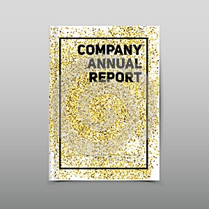 Modern abstract brochure, flyer design template, gold glitters b