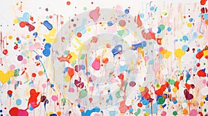 Modern abstract colorful paint splash wall art