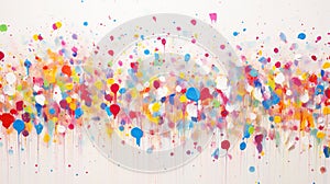 Modern abstract colourful paint splash wall art