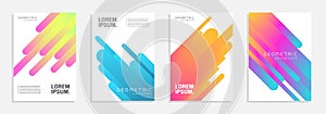 Modern abstract covers set. Cool gradient shapes composition