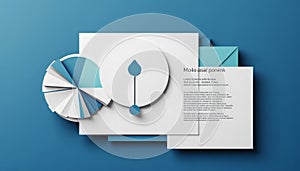 Abstract Geometric Shapes with Data Visualization Elements