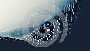 Futuristic Depth: Abstract Halftone Dots with Navy-to-Gray Gradient and Sleek Text Overlay photo