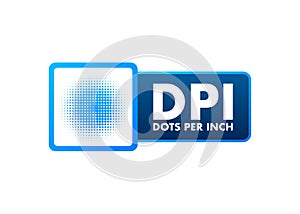 Modern abstract. DPI - Dots Per Inch acronym. business concept background. Vector illustration. photo