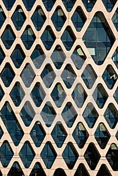 Modern abstract facade of an office building