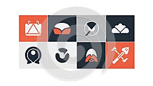 Modern Abstract Flat Design Icon Set