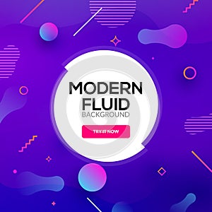 Modern abstract fluid background gradient. Liquid graphic creative design banner poster or flyer template