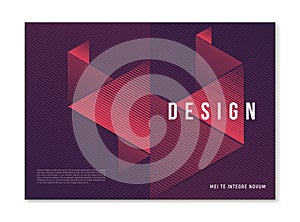 Modern abstract geometric a4 size cover design for brochure maga