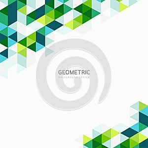 Modern Abstract geometric background, green polygon overlapping triangles, Unusual color shapes for your message. Business or tech