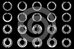 Modern Abstract Geometric Circle Frames and Borders Collection